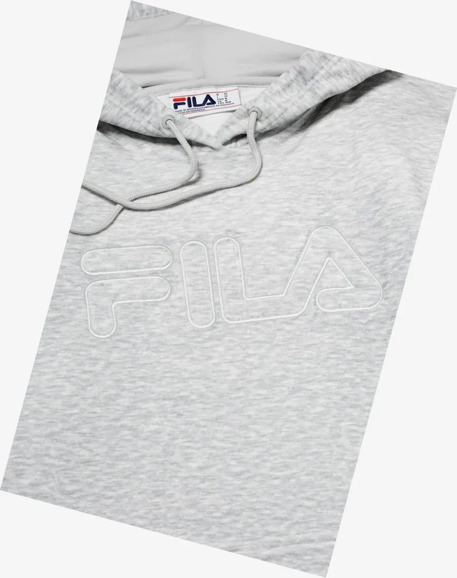 Fila Asher Velour Hoodie Ac k Gri Kapu onlu Sweatshirt Fila amiral gemisi ma azas